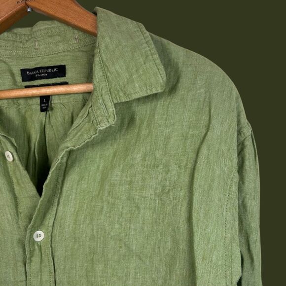 Banana Republic Standard Fit Linen Button Down Shirt - Picture 2 of 8